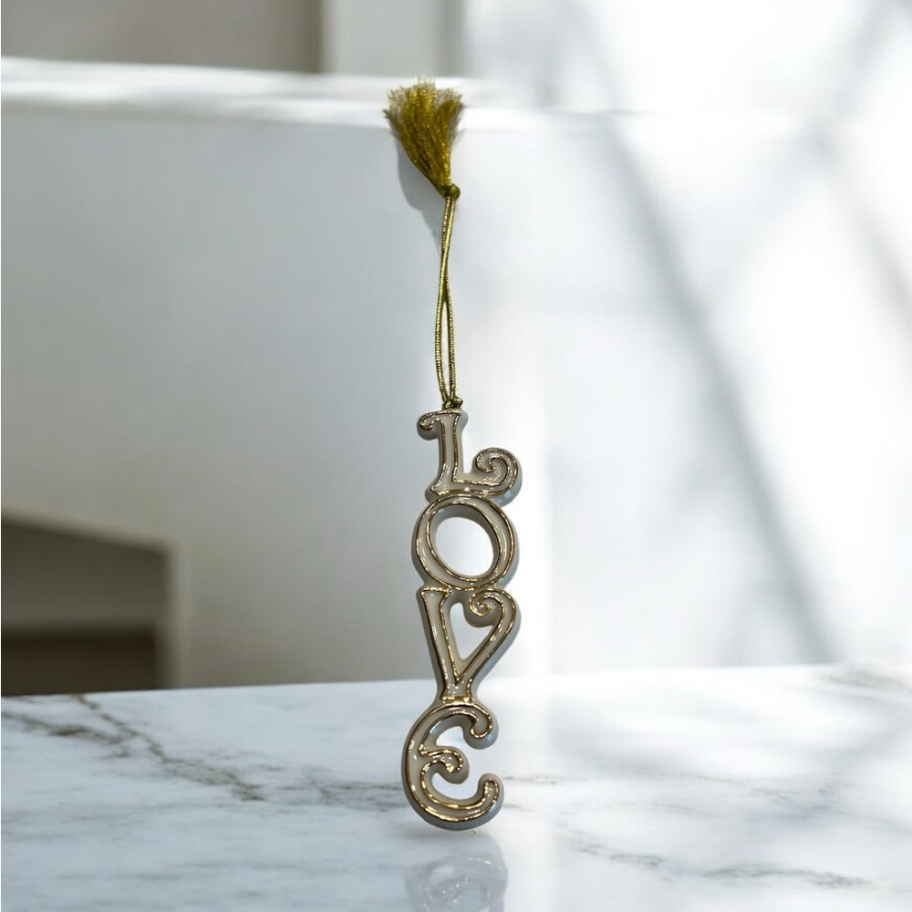 Lenox cream gold LOVE Ornament